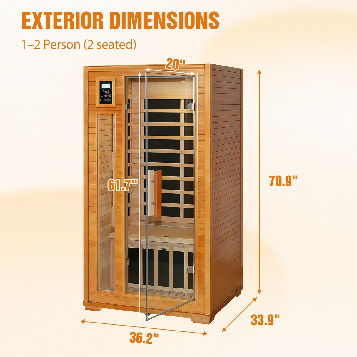 1 - 2/2 Person Low EMF Far Infrared Sauna - Eagle Peak Custom Canopy Tent