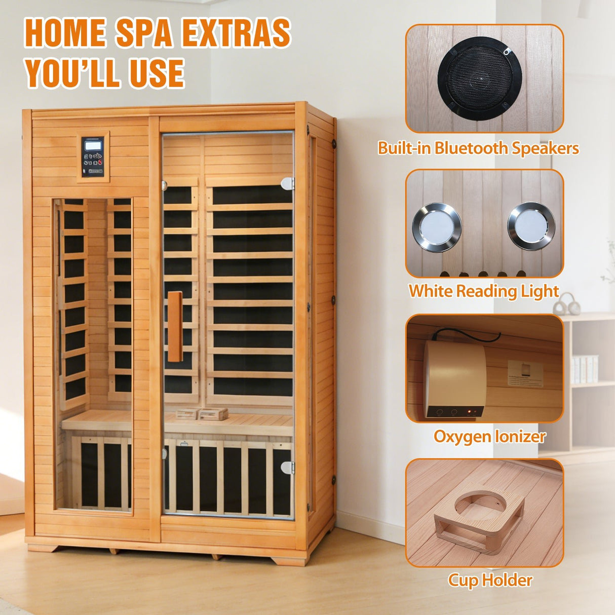 1 - 2/2 Person Low EMF Far Infrared Sauna - Eagle Peak Custom Canopy Tent