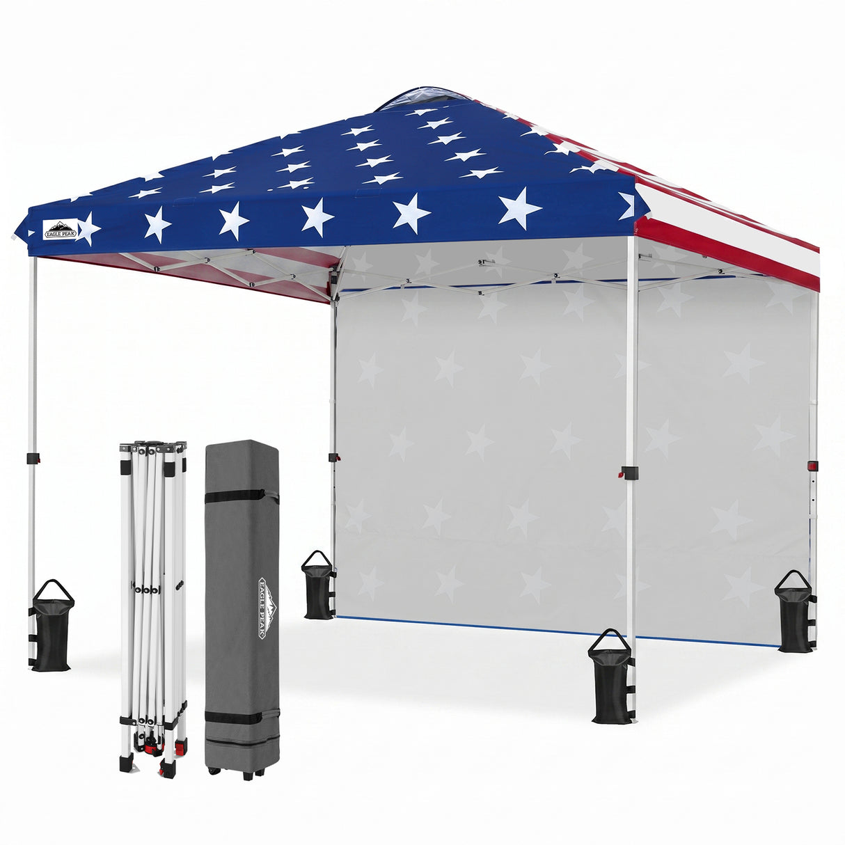 10x10 Commercial Pop up Canopy with 1 Sidewall