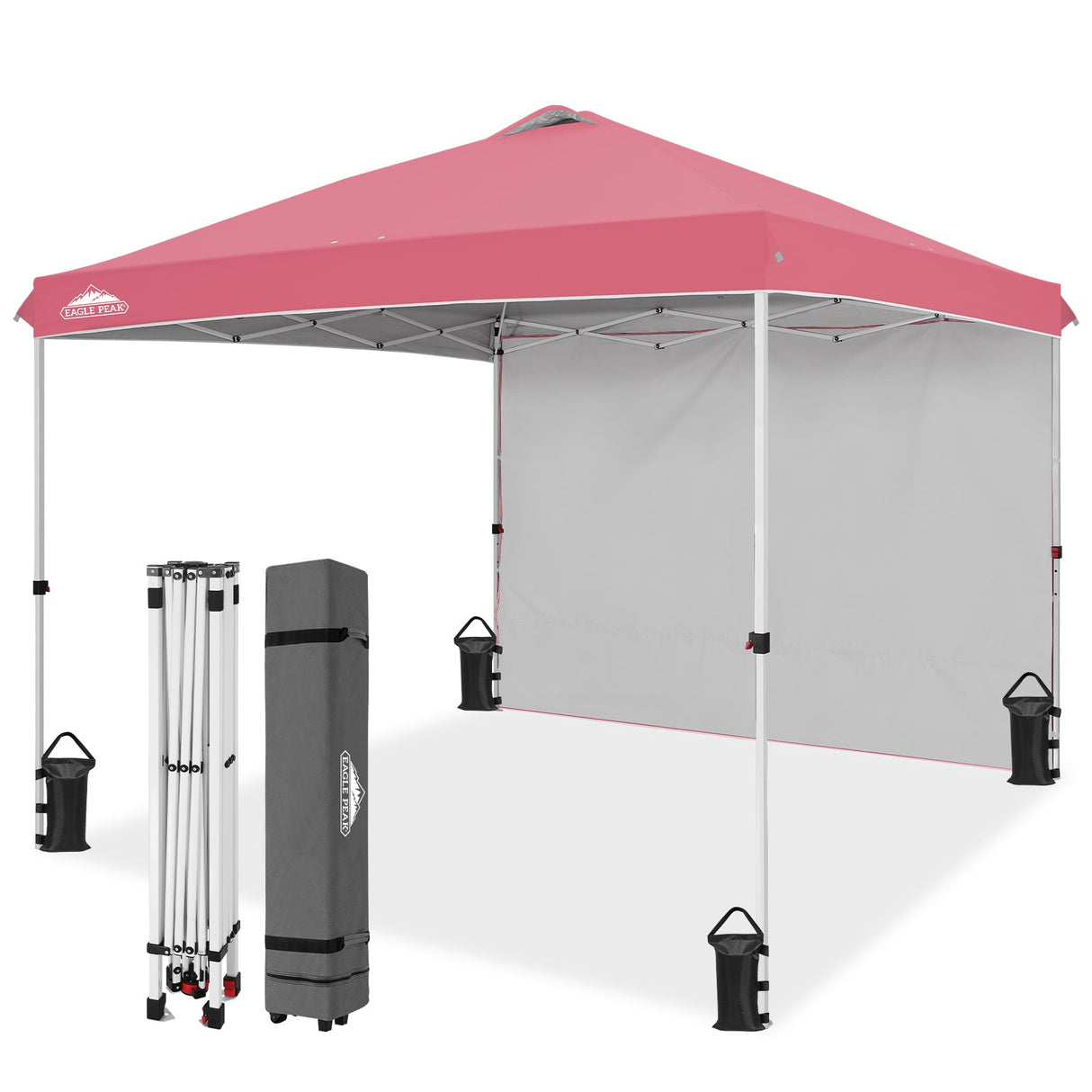 10x10 Commercial Pop up Canopy with 1 Sidewall - Eagle Peak Custom Canopy Tent