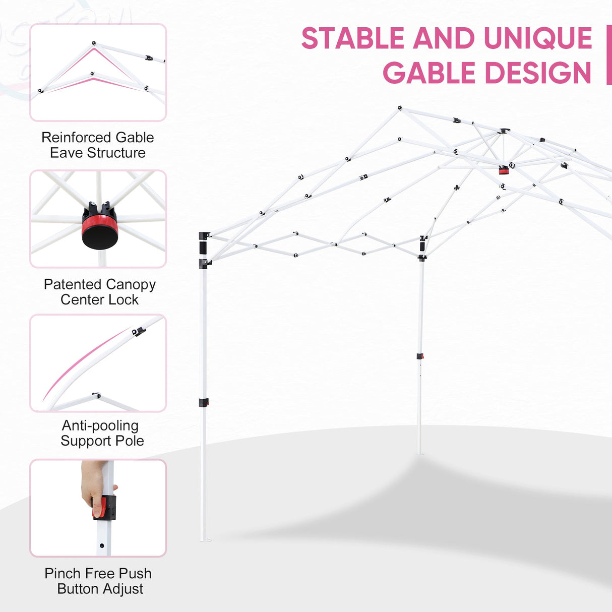 10x10 Custom Commercial Canopy with Gable Roof, CLICK TO CONFIGURE - Package Prices Start at $489.99 - Eagle Peak Custom Canopy Tent