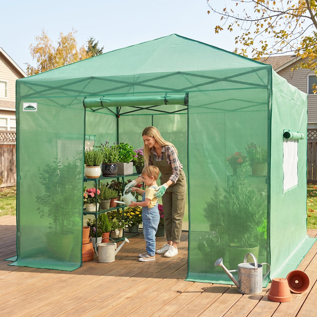10x10 Easy Setup Pop Up Greenhouse - Eagle Peak®