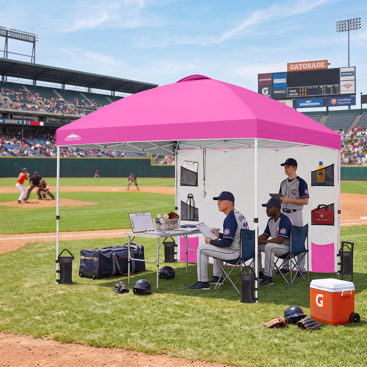 10x10 ft Pop Up Canopy Tent with Sidewall - Eagle Peak®