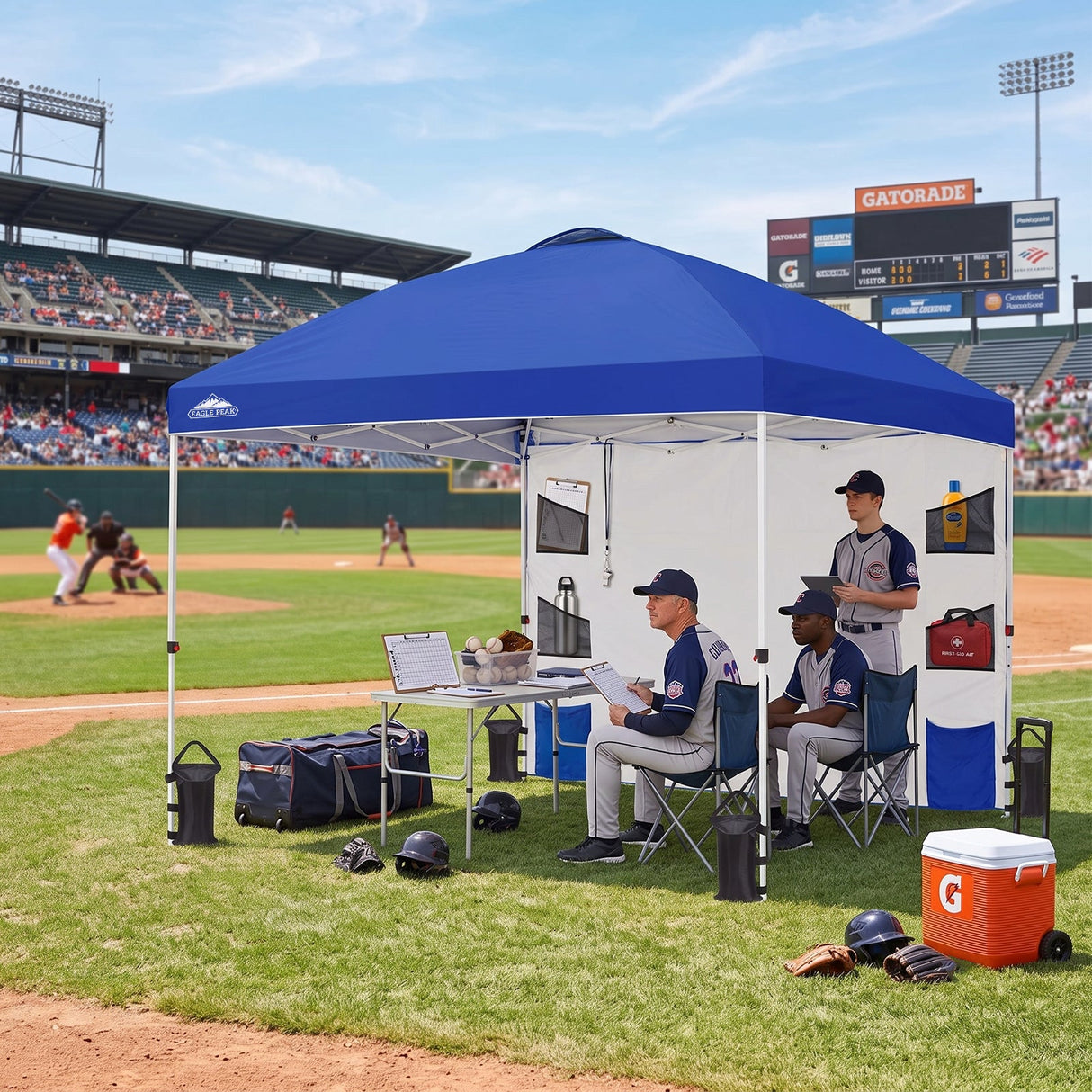 10x10 ft Pop Up Canopy Tent with Sidewall - Eagle Peak®