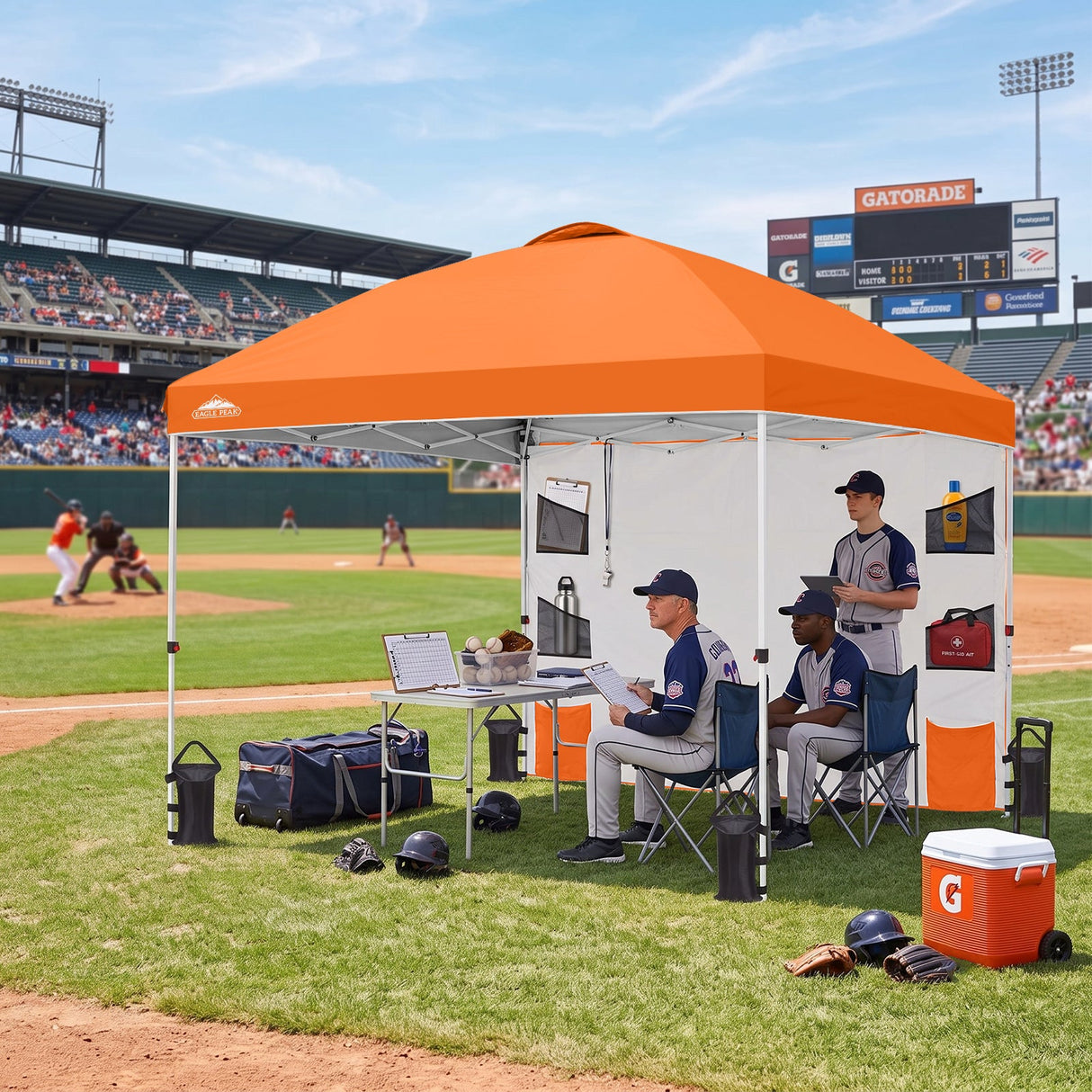 10x10 ft Pop Up Canopy Tent with Sidewall - Eagle Peak®