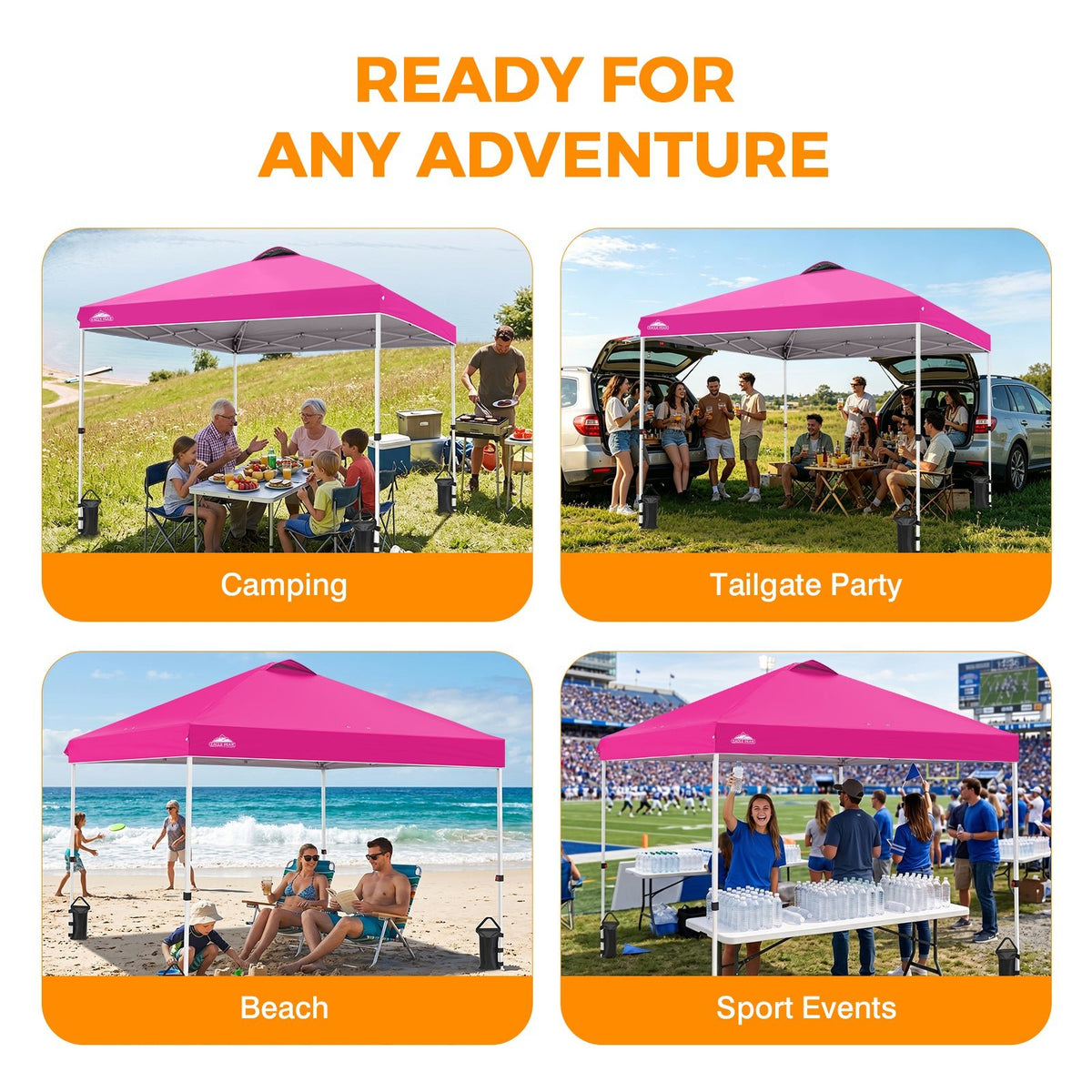 10x10 Pop Up Canopy Tent Easy Up Canopy Outdoor - Eagle Peak®