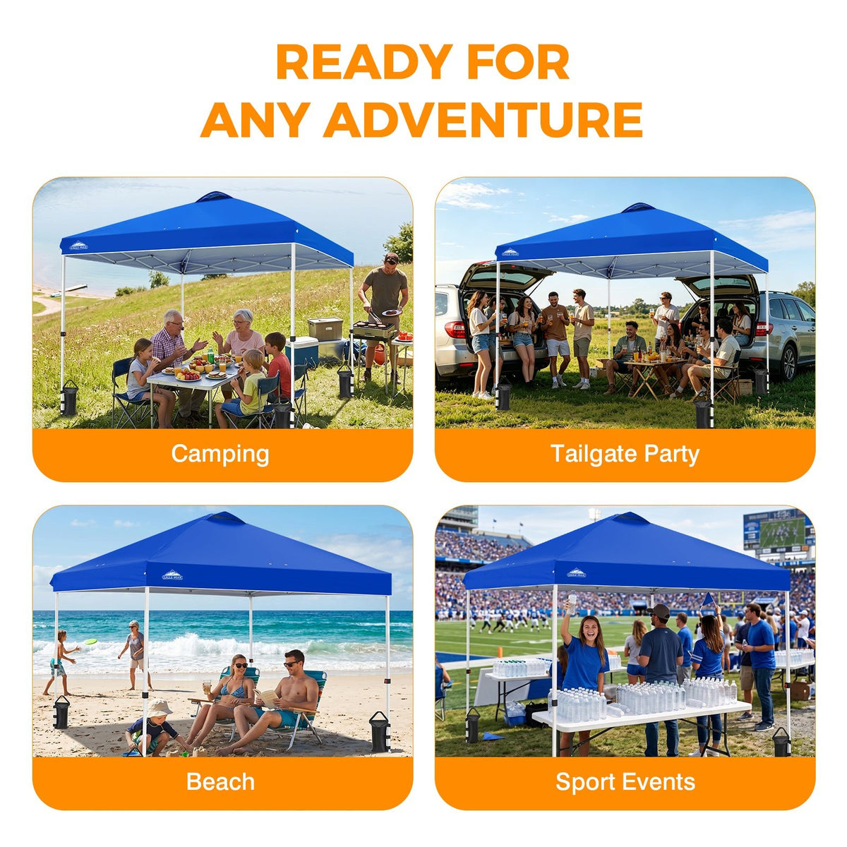 10x10 Pop Up Canopy Tent Easy Up Canopy Outdoor - Eagle Peak®