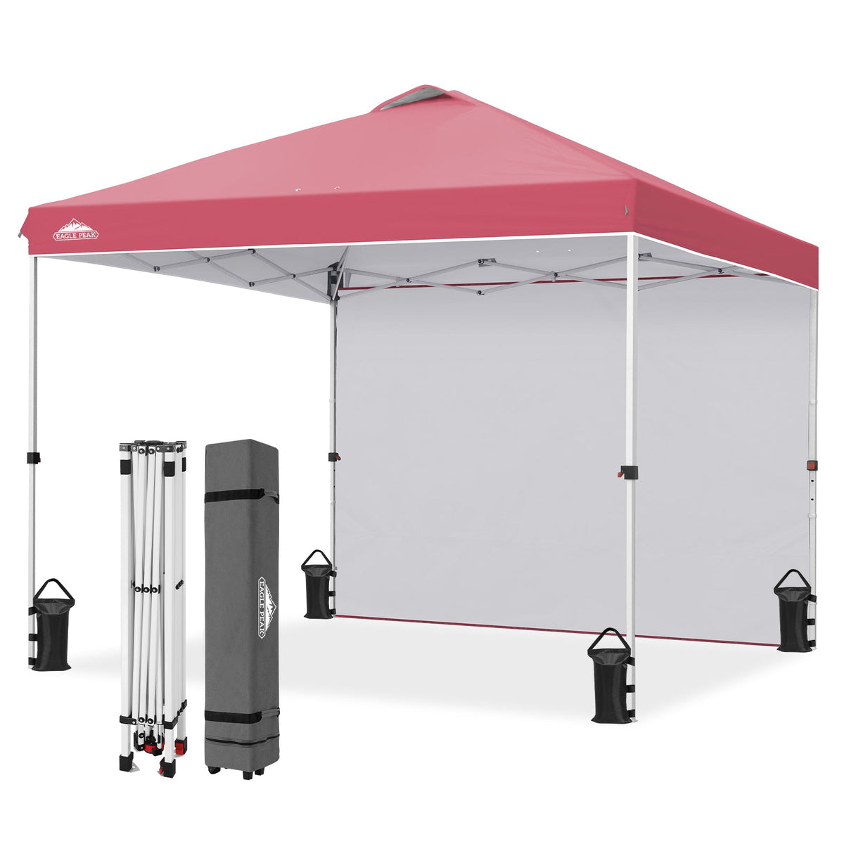 10x10 Pop Up Canopy Tent with 1 Sidewall - Eagle Peak®