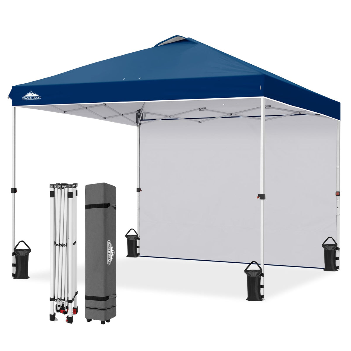 10x10 Pop Up Canopy Tent with 1 Sidewall - Eagle Peak®