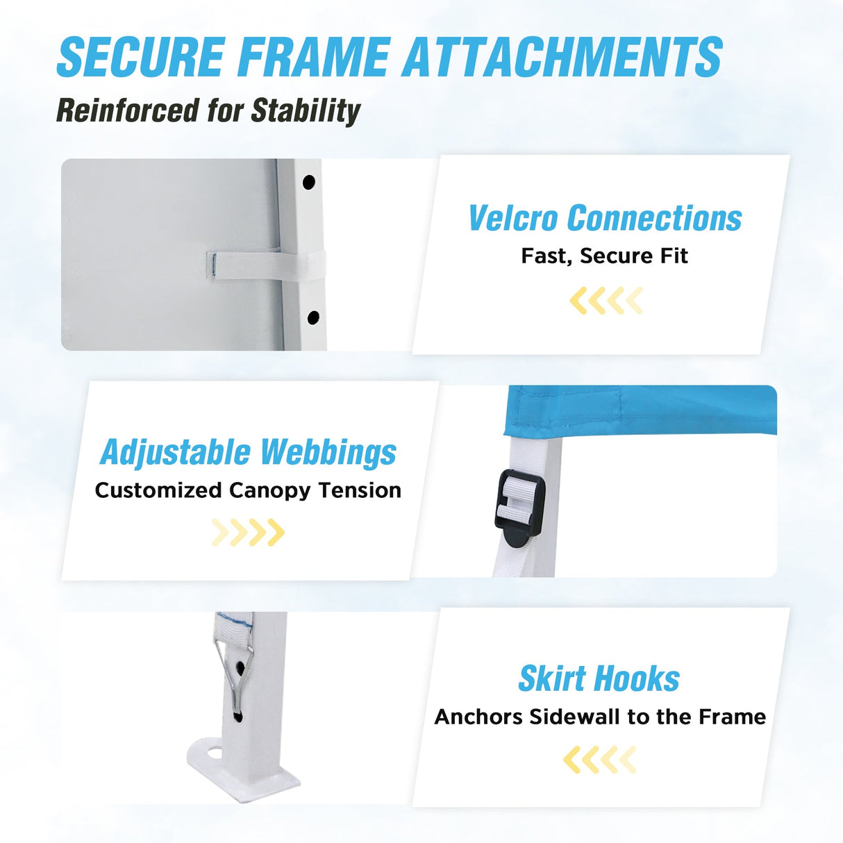 10x10 Pop Up Canopy Tent with Wall Panel, 10x10 Base 8x8 Top - Eagle Peak Custom Canopy Tent