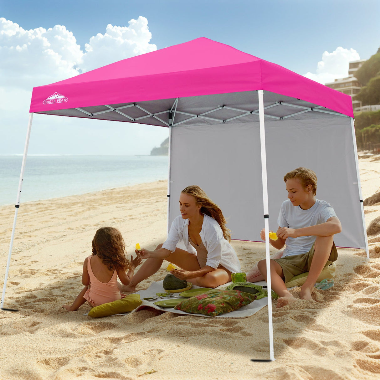 10x10 Pop Up Canopy Tent with Wall Panel, 10x10 Base 8x8 Top - Eagle Peak Custom Canopy Tent