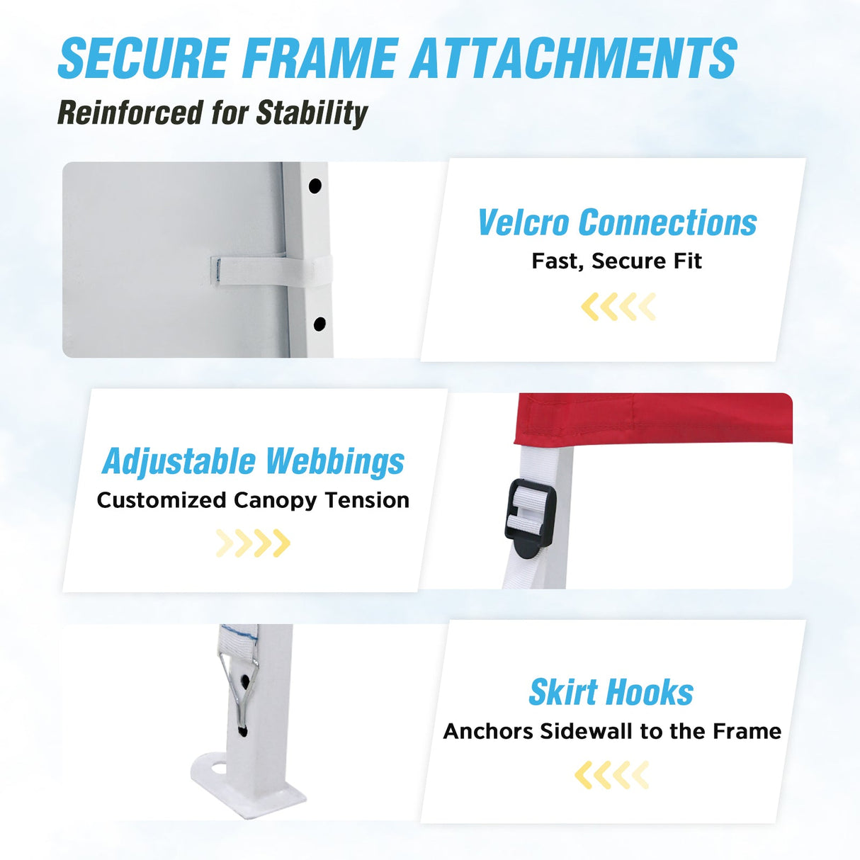 10x10 Pop Up Canopy Tent with Wall Panel, 10x10 Base 8x8 Top - Eagle Peak Custom Canopy Tent
