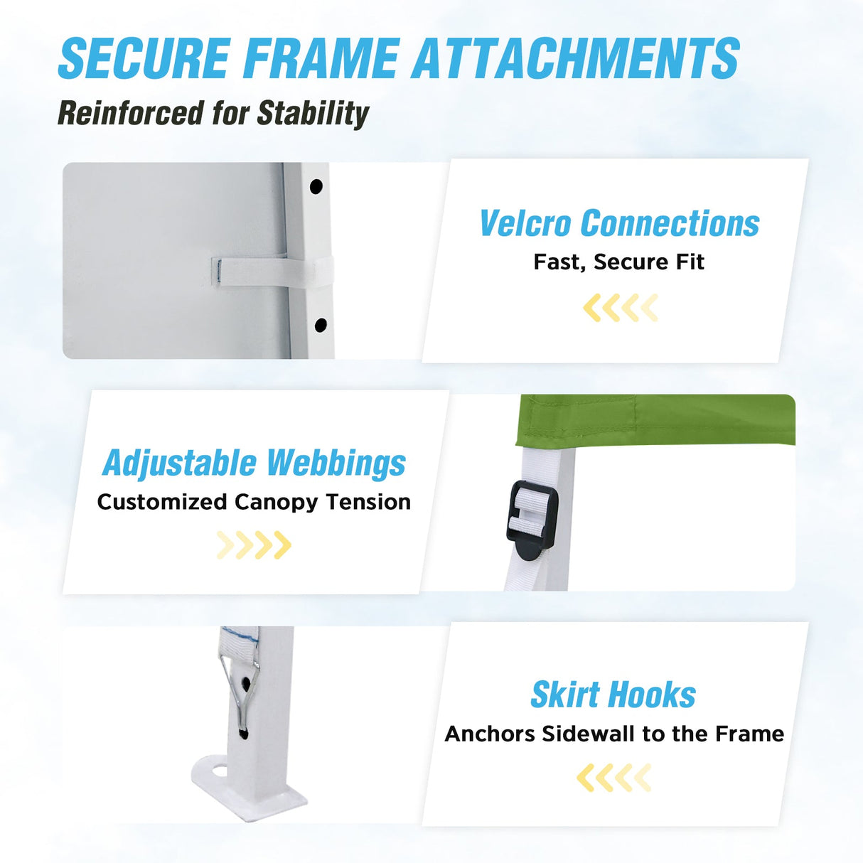 10x10 Pop Up Canopy Tent with Wall Panel, 10x10 Base 8x8 Top - Eagle Peak Custom Canopy Tent