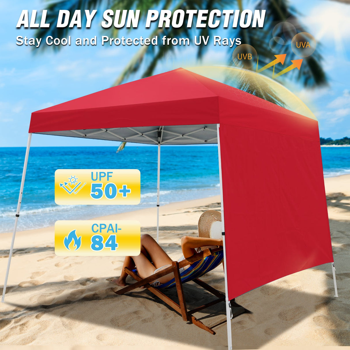 10x10 Pop Up Canopy Tent with Wall Panel, 10x10 Base 8x8 Top - Eagle Peak Custom Canopy Tent