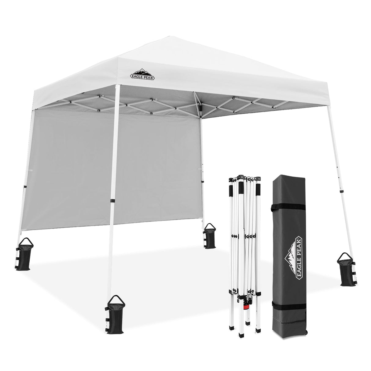 10x10 Pop Up Canopy Tent with Wall Panel, 10x10 Base 8x8 Top - Eagle Peak Custom Canopy Tent