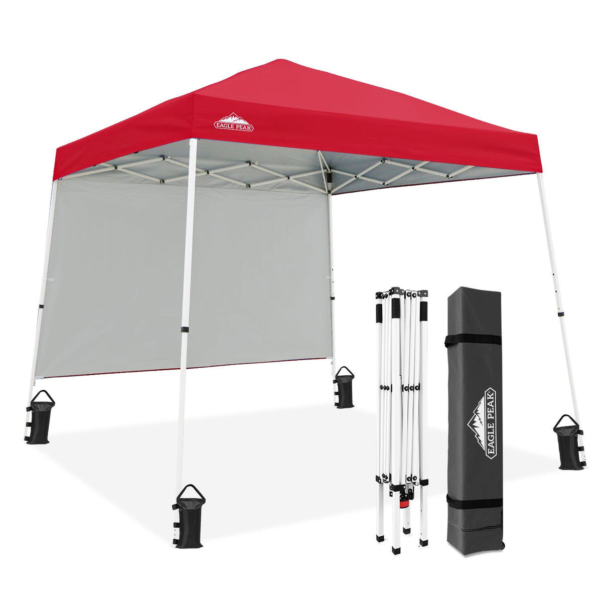 10x10 Pop Up Canopy Tent with Wall Panel, 10x10 Base 8x8 Top - Eagle Peak Custom Canopy Tent