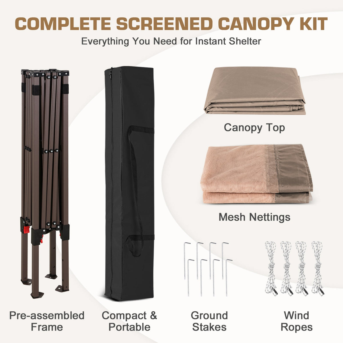 10x10 Slant Leg Easy Setup Pop Up Canopy Tent - Eagle Peak®