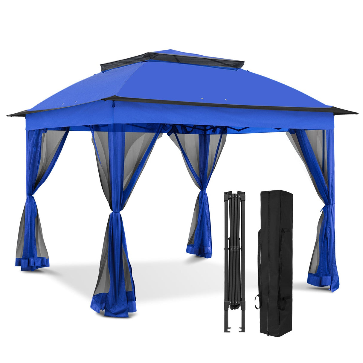 11x11 Pop Up Gazebo Tent with Netting - Eagle Peak Custom Canopy Tent