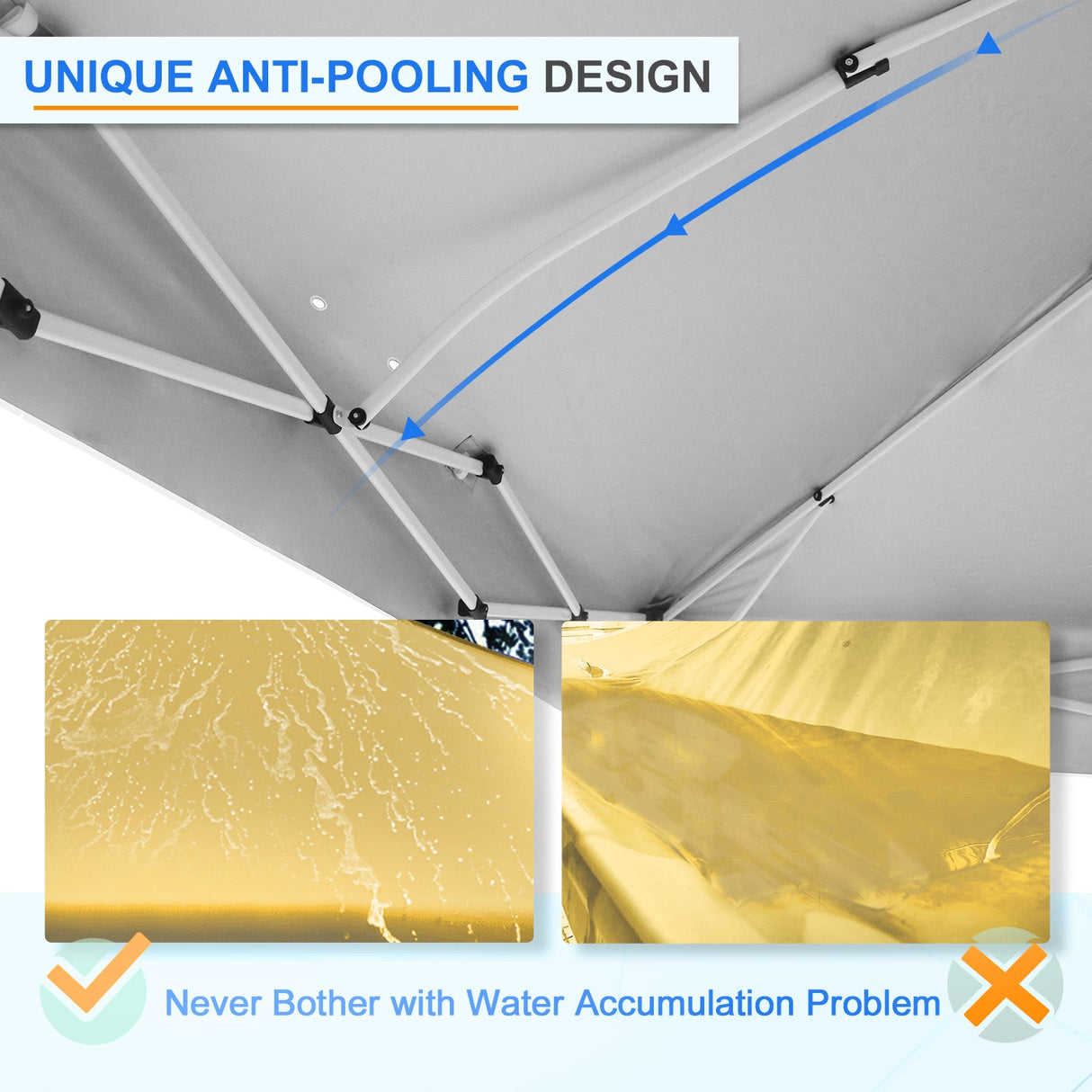 12x12 Commercial Heavy Duty Pop up Canopy with 1 Sidewall - Eagle Peak Custom Canopy Tent