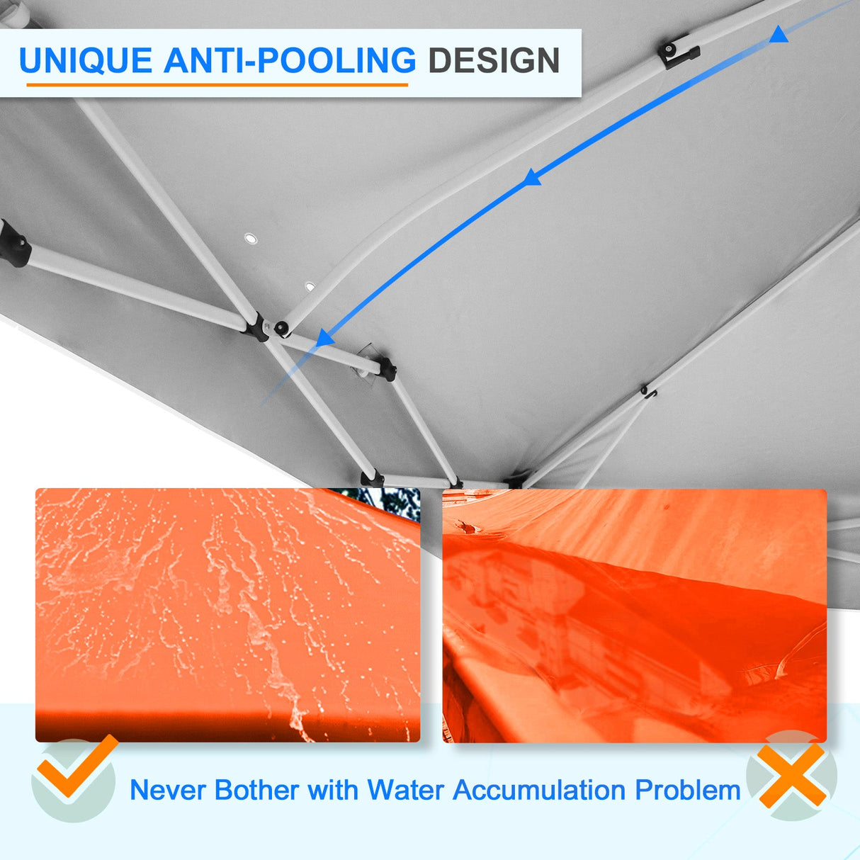12x12 Commercial Heavy Duty Pop up Canopy with 1 Sidewall - Eagle Peak Custom Canopy Tent