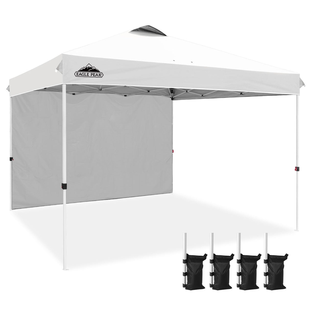 12x12 Commercial Heavy Duty Pop up Canopy with 1 Sidewall - Eagle Peak Custom Canopy Tent
