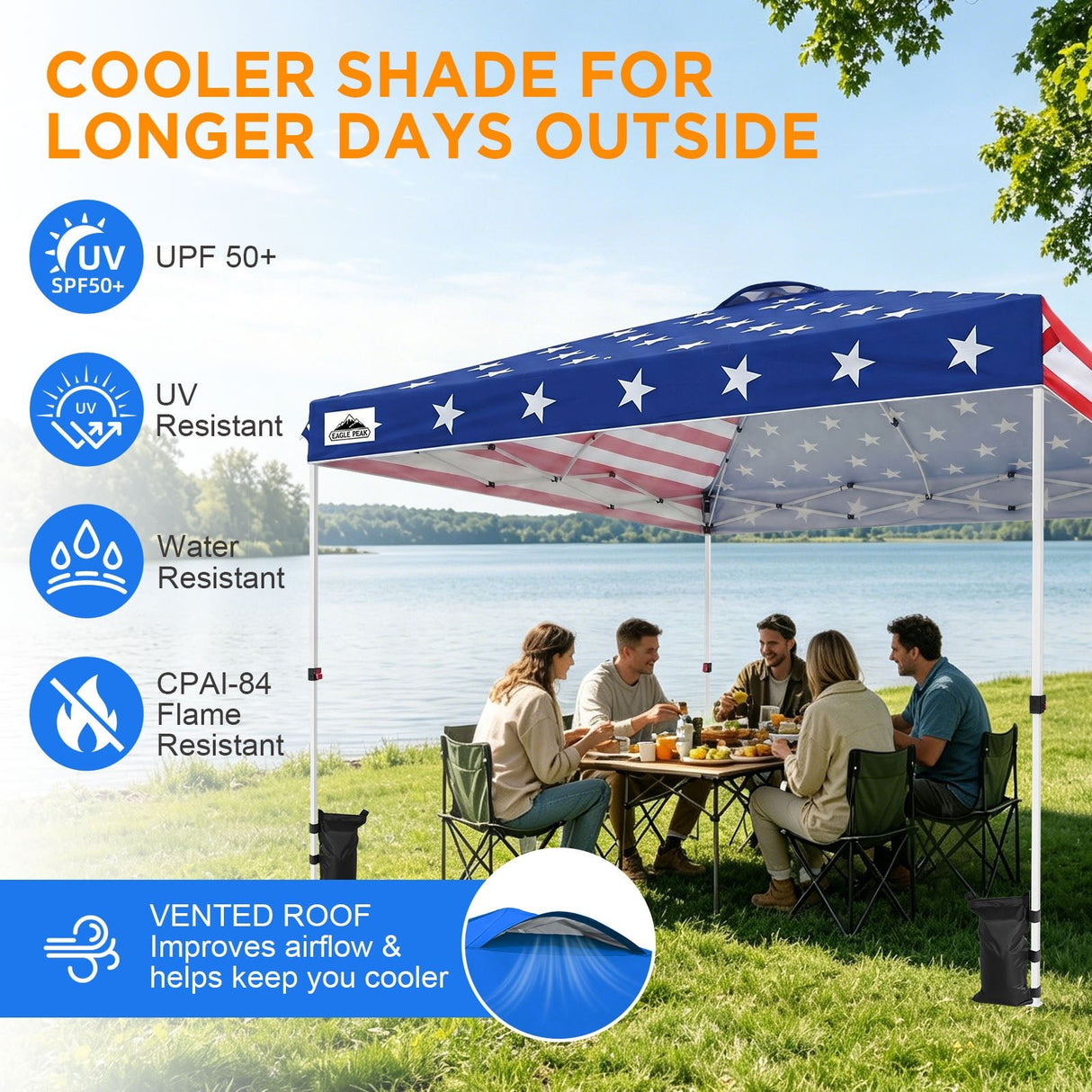 12x12 ft Pop Up Canopy Tent - Eagle Peak