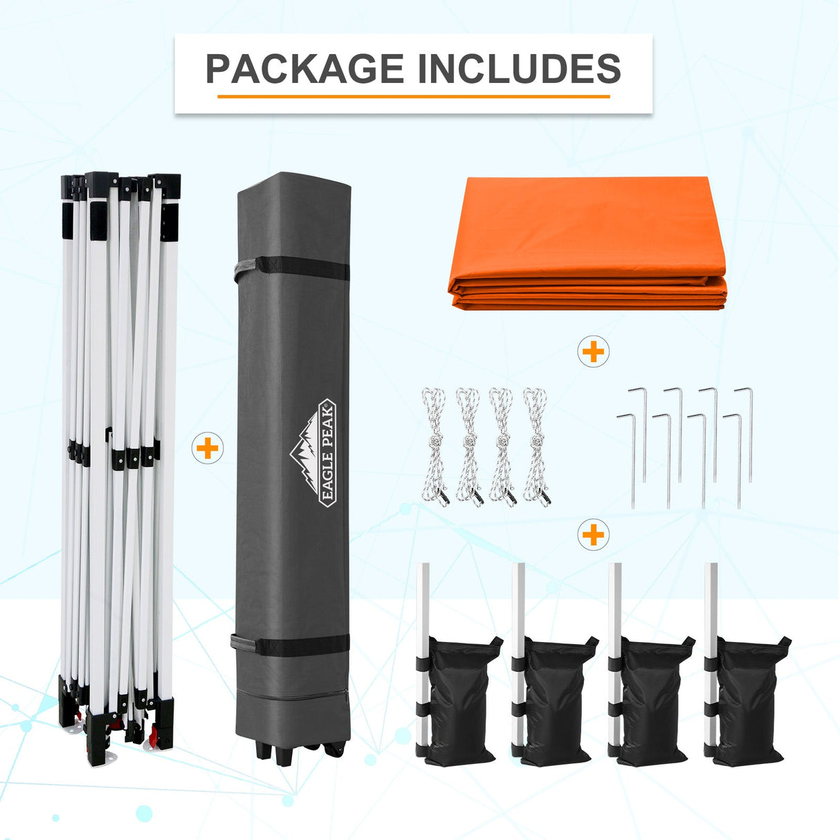 12x12 ft Pop Up Canopy Tent - Eagle Peak Custom Canopy Tent