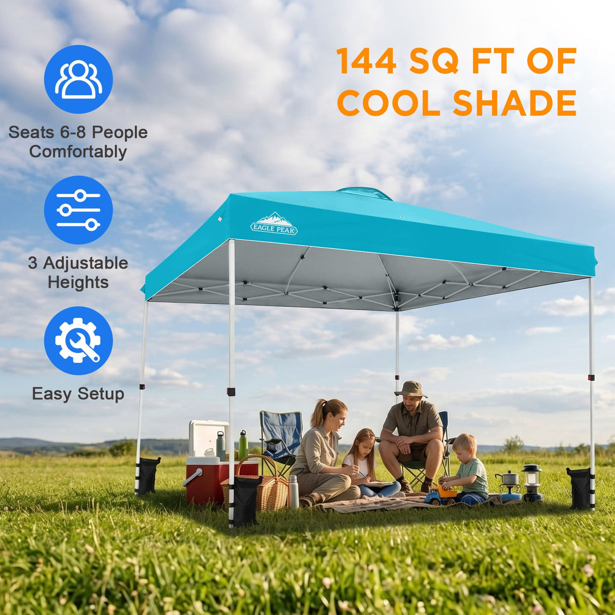 12x12 ft Pop Up Canopy Tent - Eagle Peak