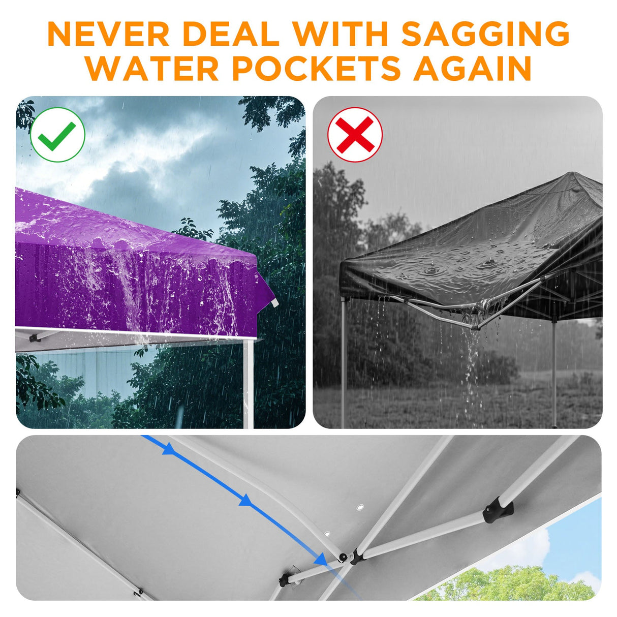 12x12 ft Pop Up Canopy Tent - Eagle Peak