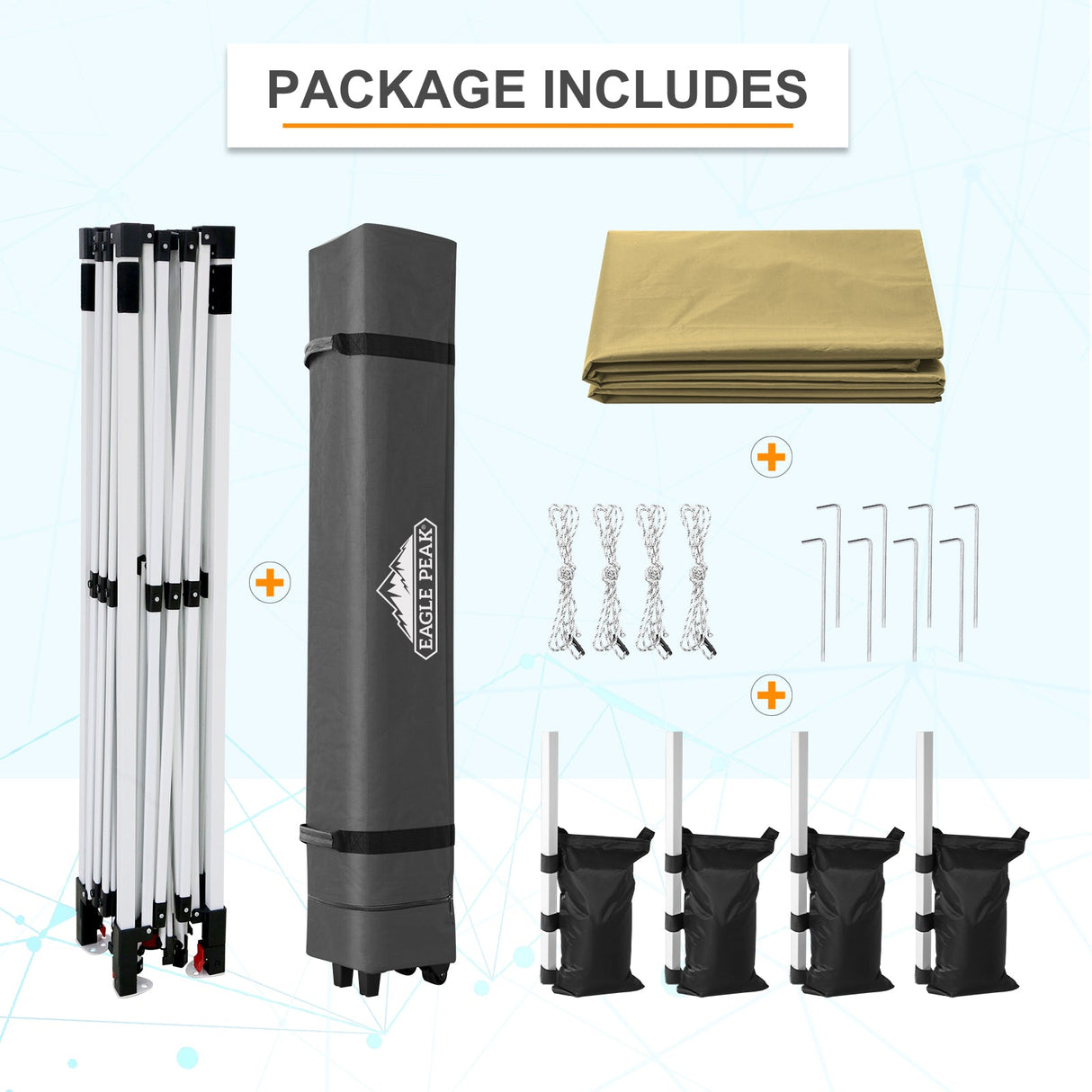 12x12 ft Pop Up Canopy Tent - Eagle Peak Custom Canopy Tent