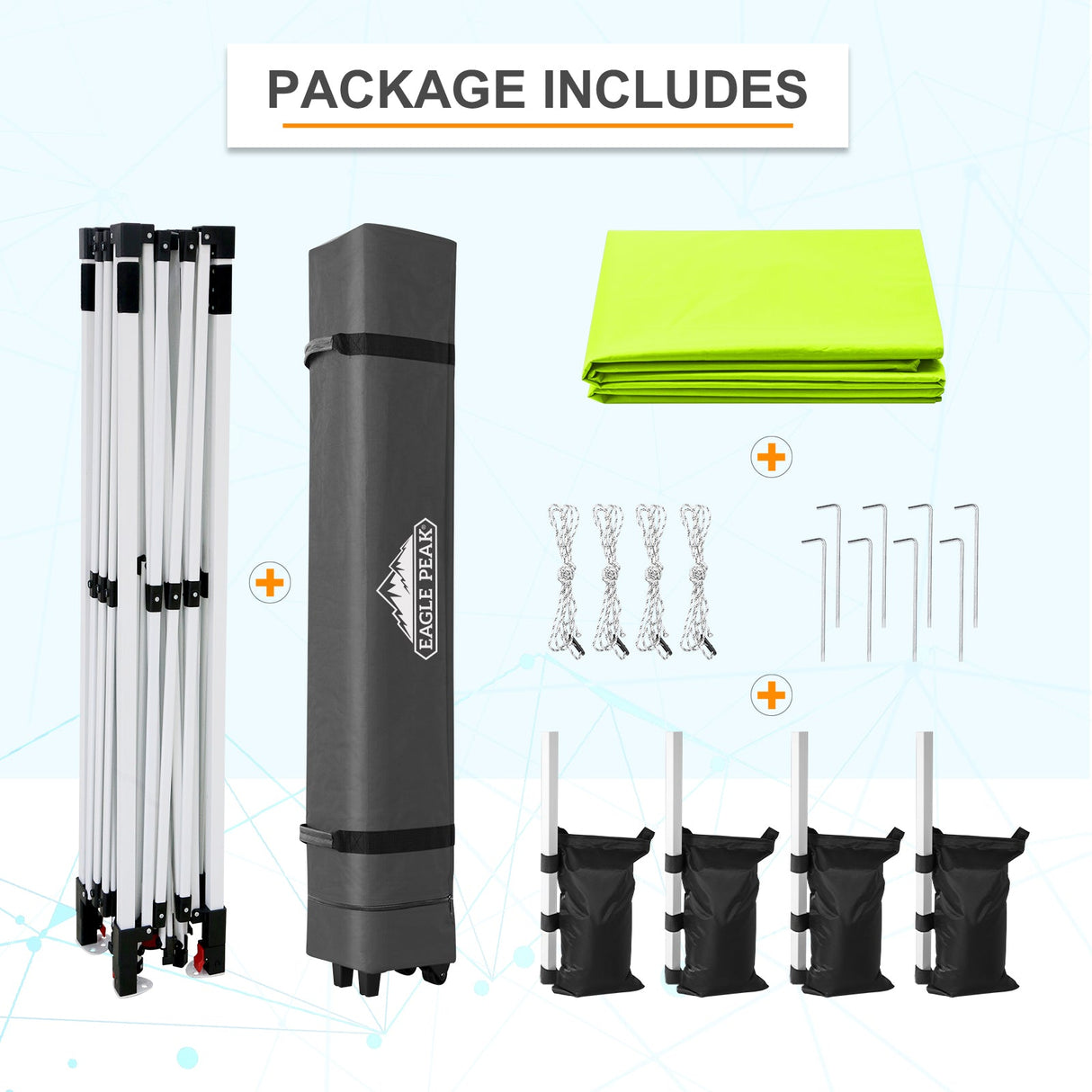 12x12 ft Pop Up Canopy Tent - Eagle Peak Custom Canopy Tent