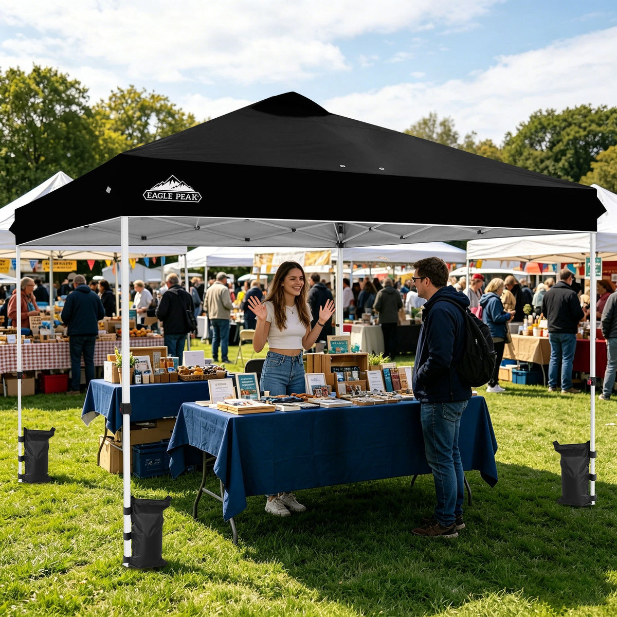 12x12 Pop Up Canopy Tent Easy Up Canopy Outdoor - Eagle Peak®