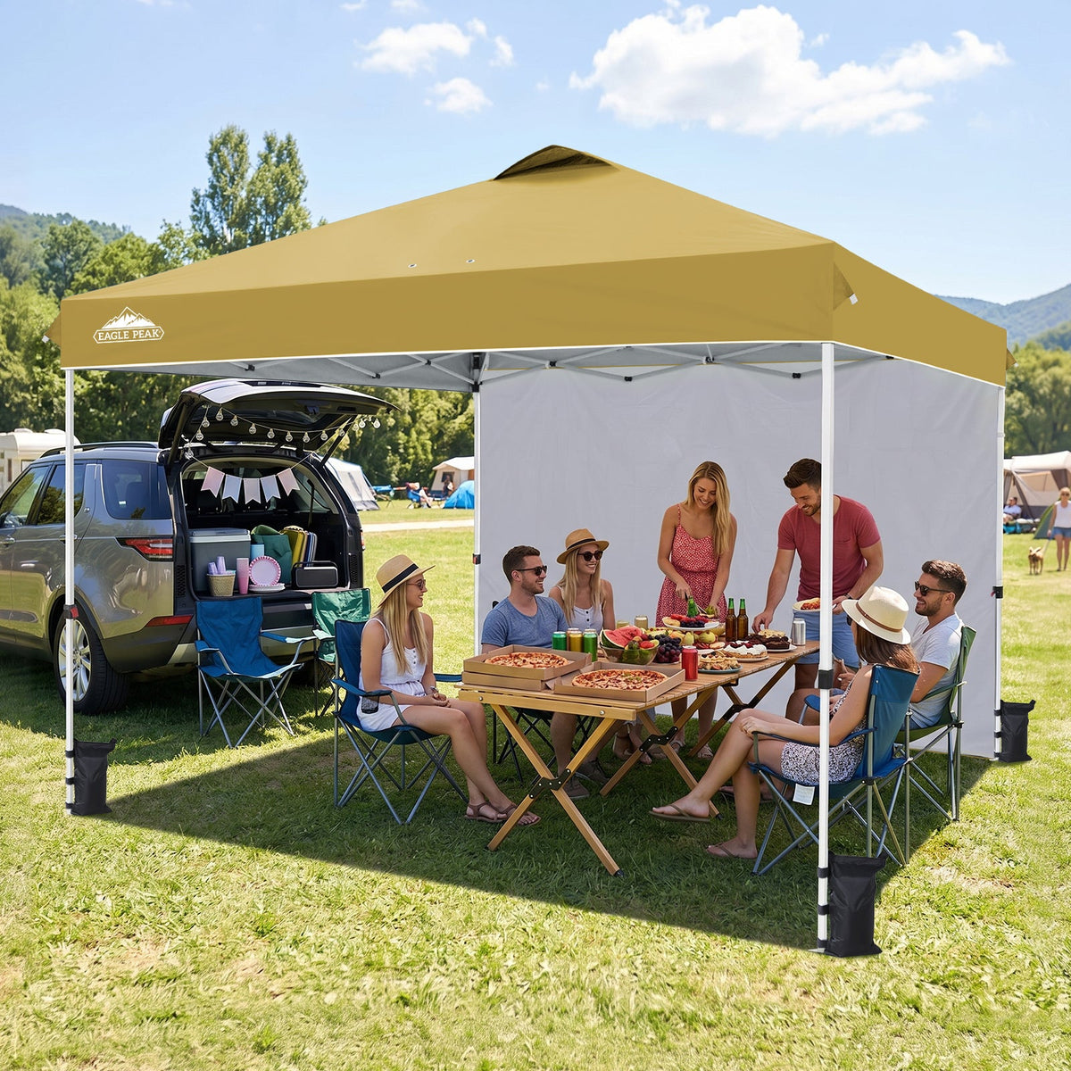 12x12 Pop Up Canopy Tent with 1 Sidewall - Eagle Peak®