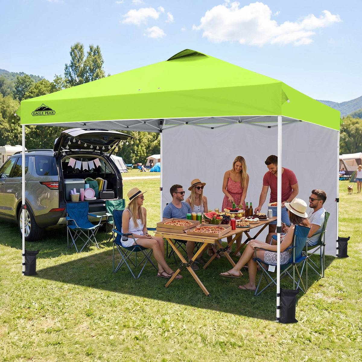 12x12 Pop Up Canopy Tent with 1 Sidewall - Eagle Peak®