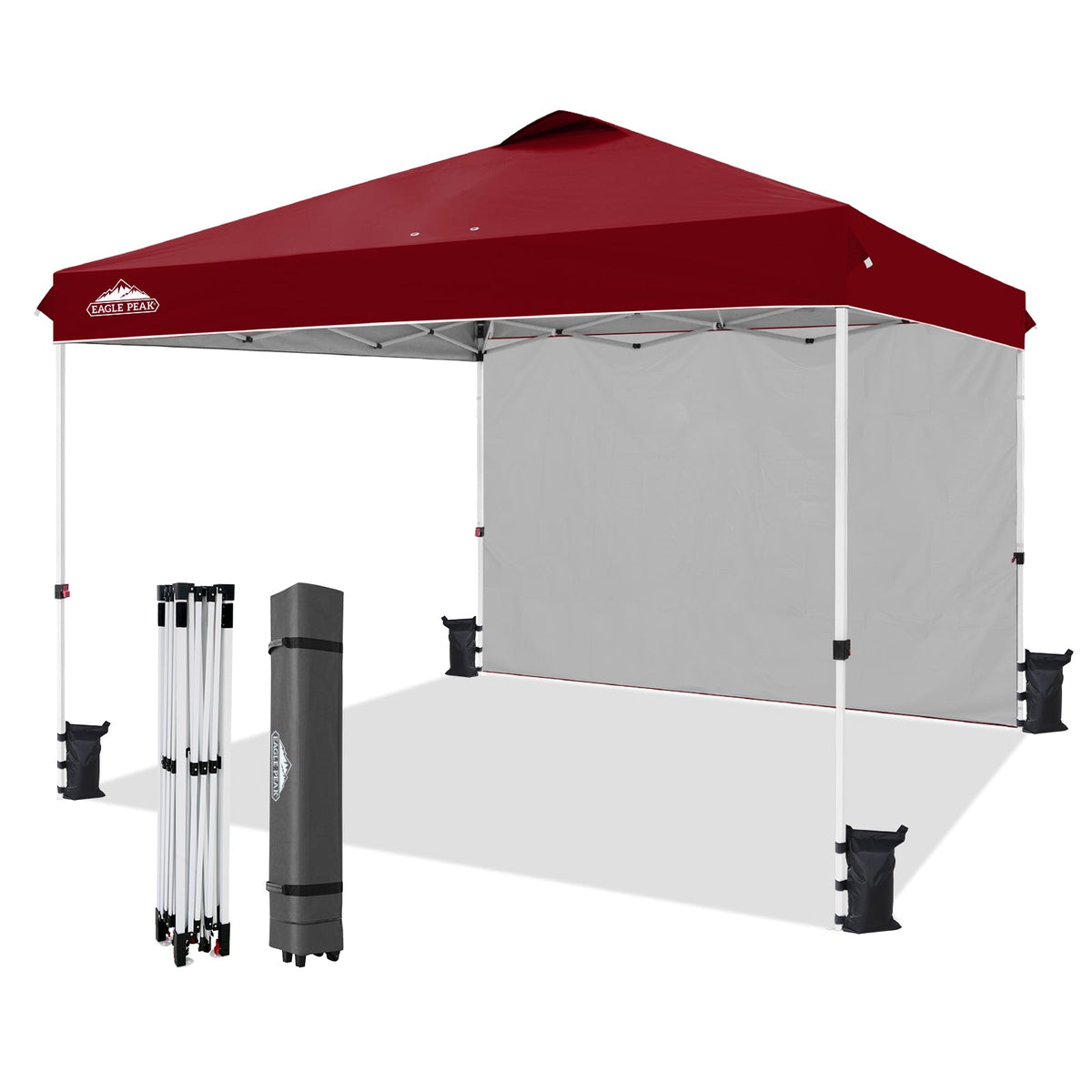 12x12 Pop Up Canopy Tent with 1 Sidewall - Eagle Peak®