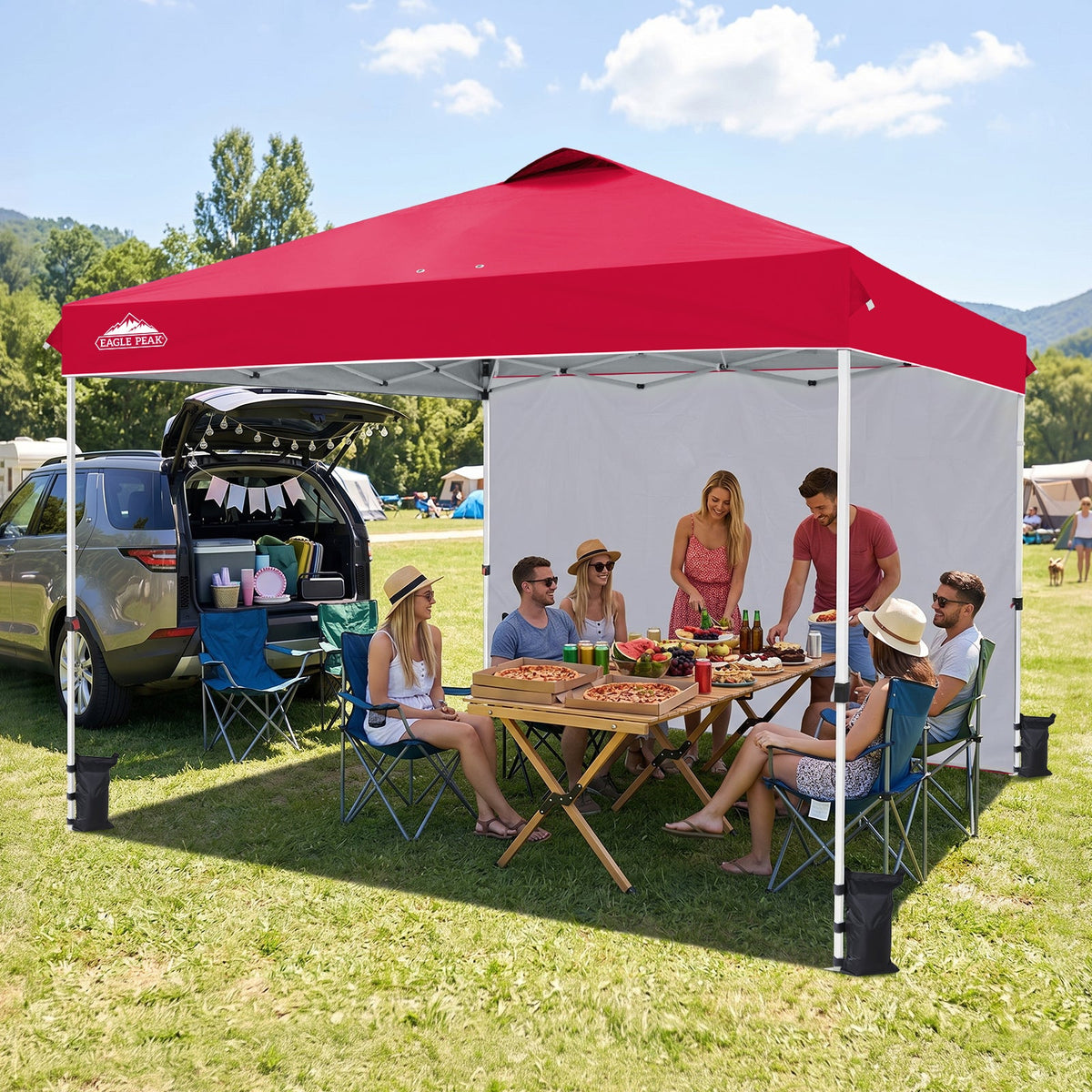 12x12 Pop Up Canopy Tent with 1 Sidewall - Eagle Peak®