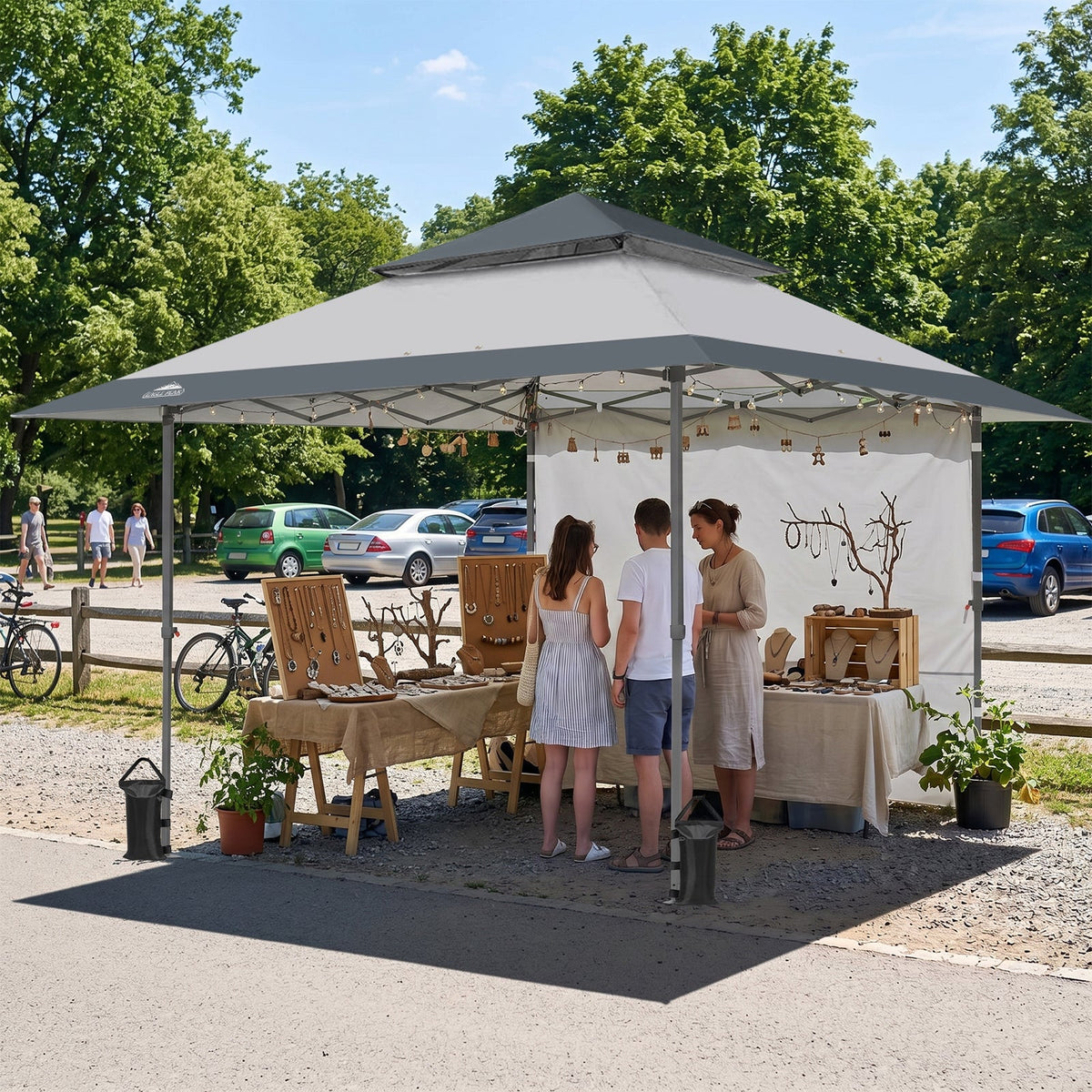 13x13 Pop Up Canopy Tent Sidewall, Extended Eaves - Eagle Peak®