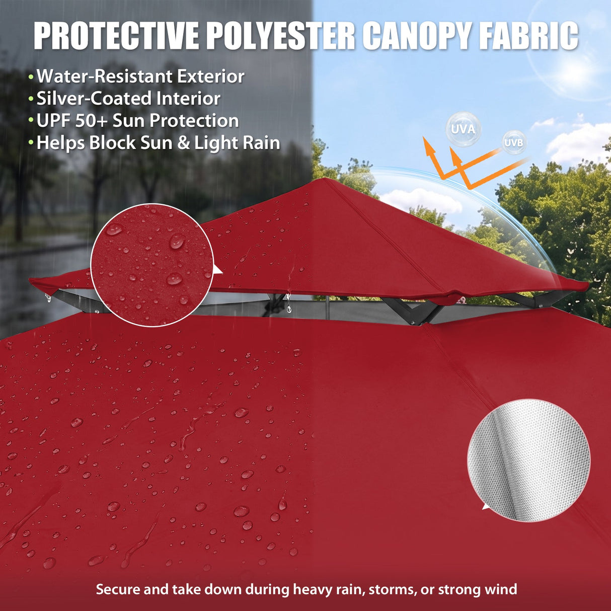 13x13 Pop Up Canopy Tent With Sidewall - Eagle Peak®