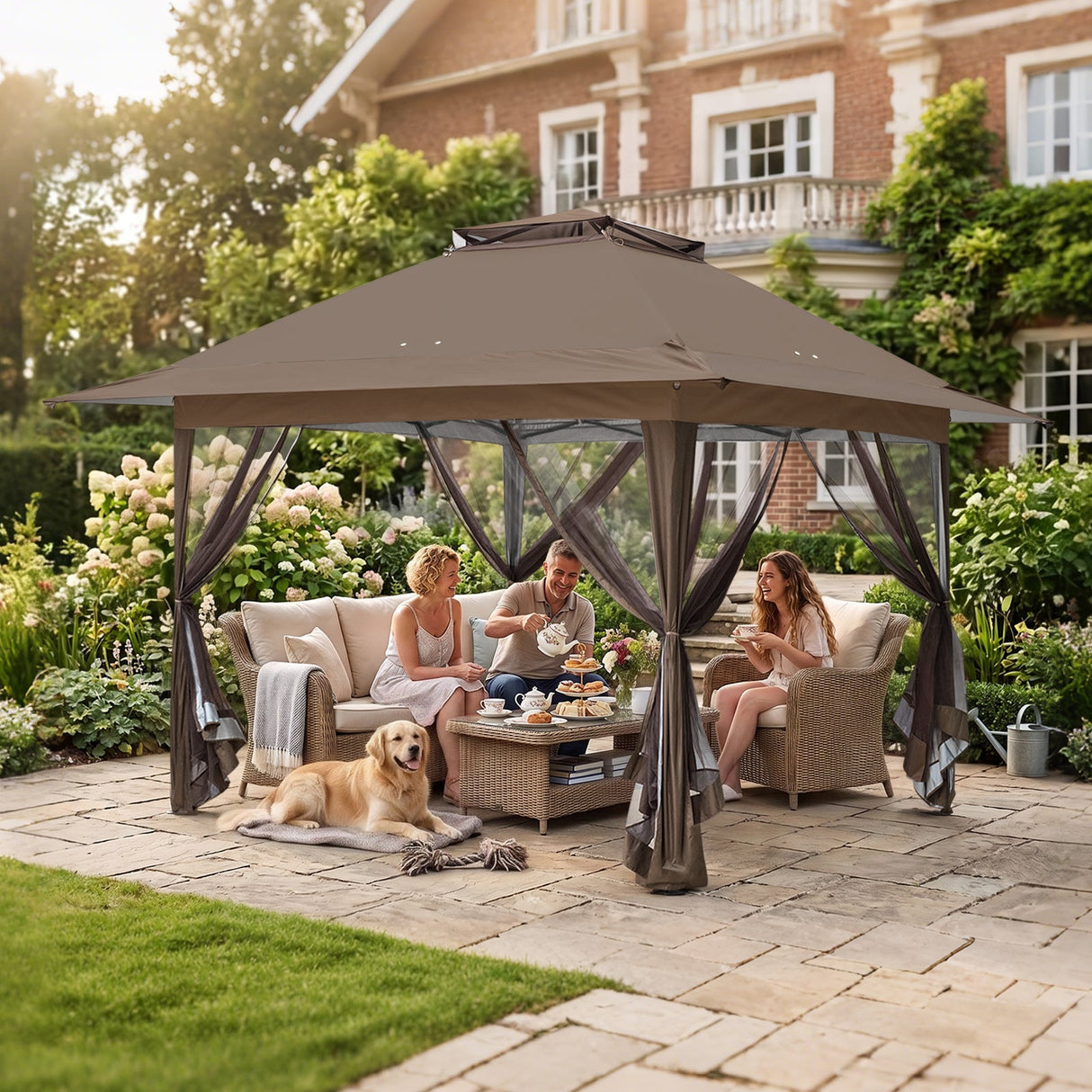 13x13 Pop Up Gazebo with Netting w/ 169 sqft of Shade - Eagle Peak®