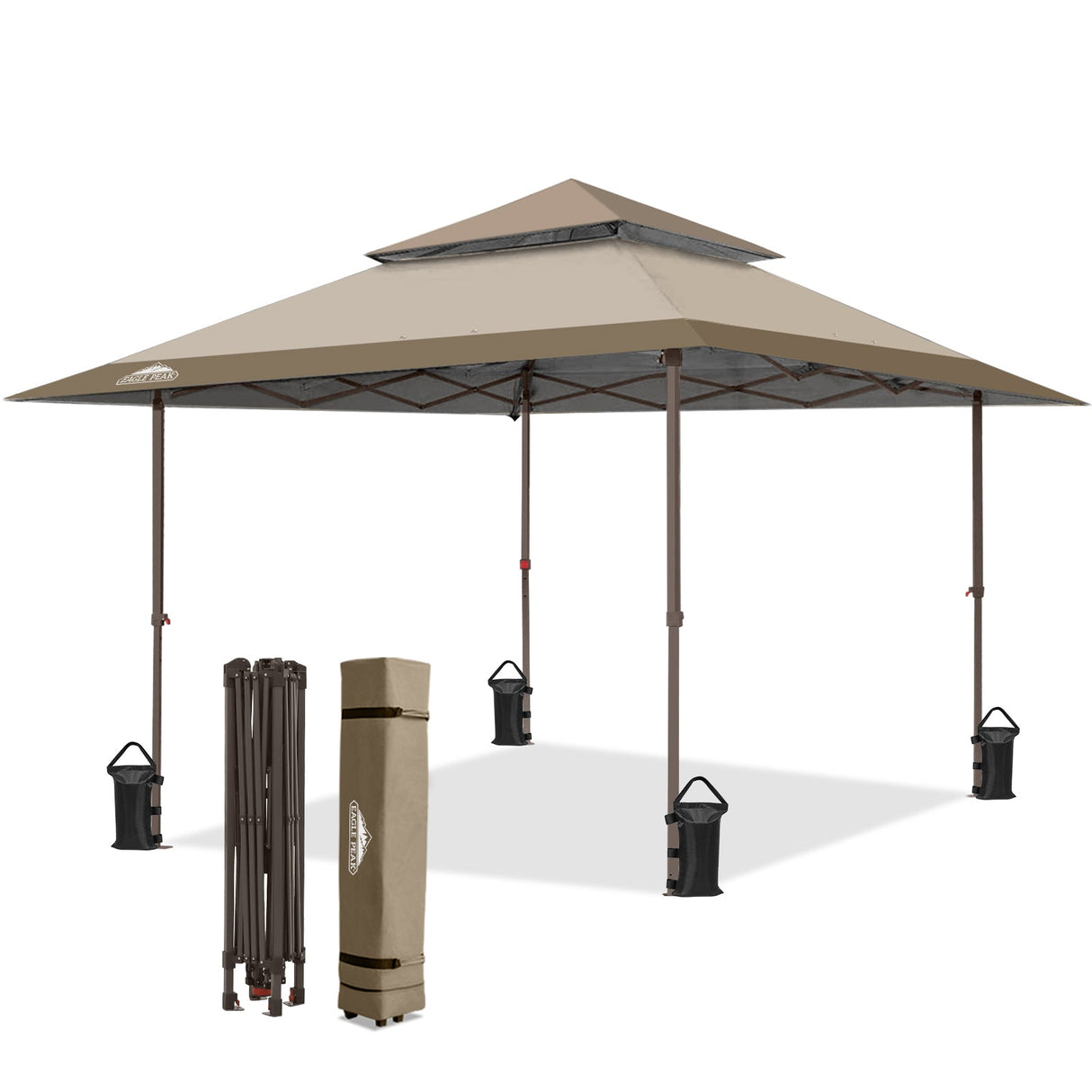 13x13 Straight Leg Pop Up Canopy Tent with 169 sqft of Shade - Eagle Peak®