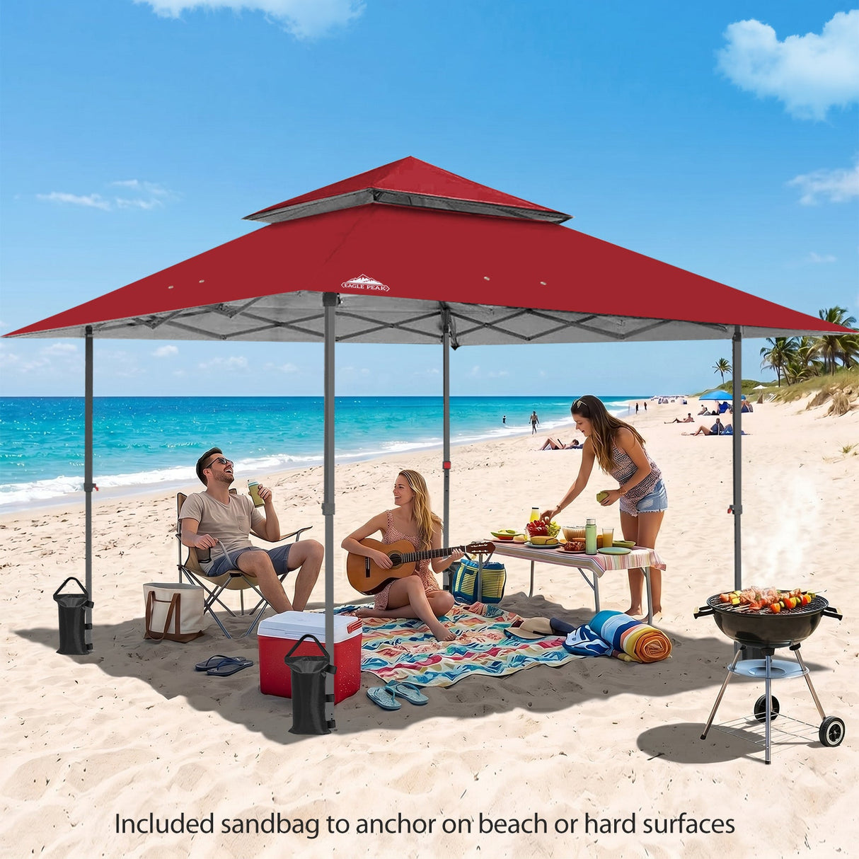 13x13 Straight Leg Pop Up Canopy Tent with 169 sqft of Shade - Eagle Peak®