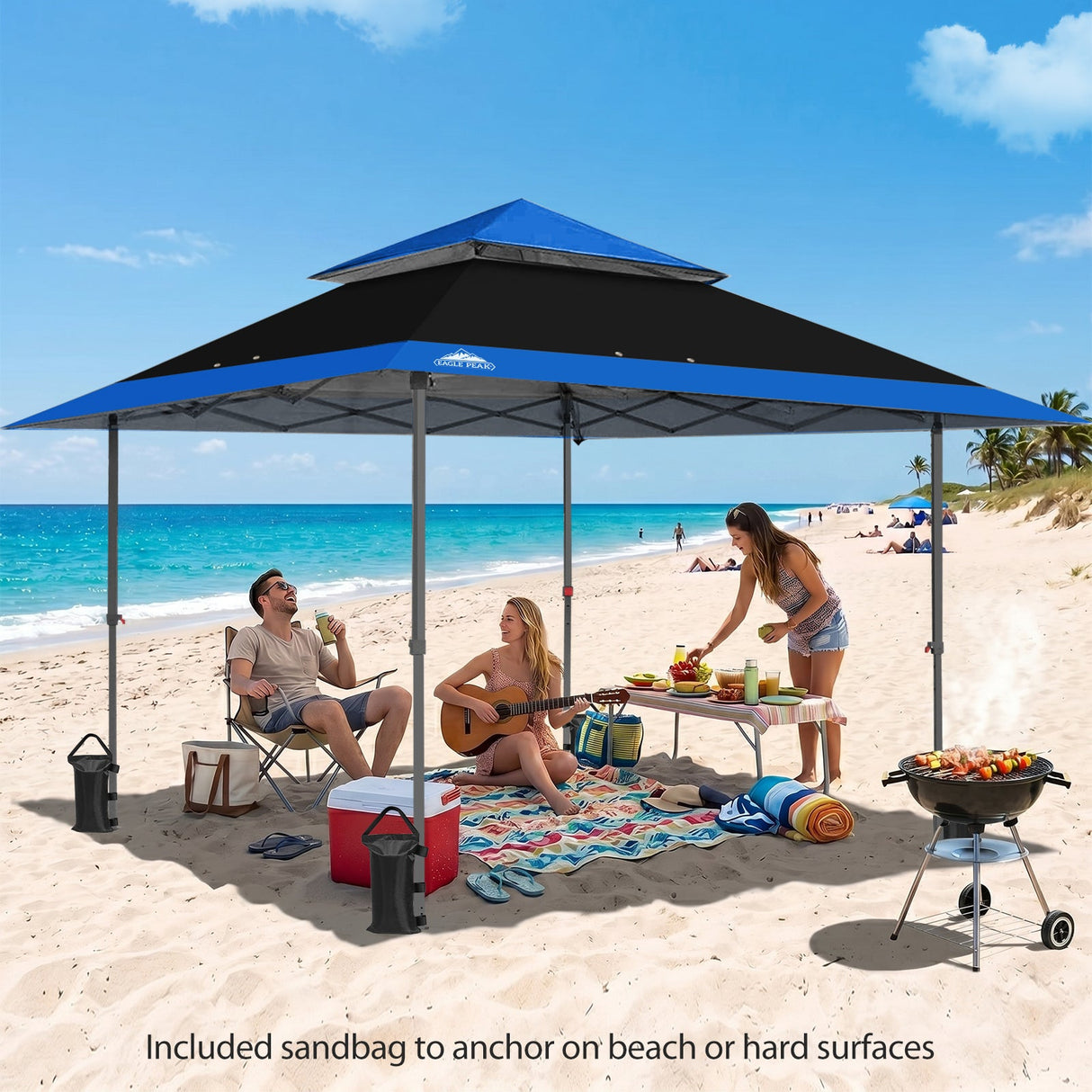 13x13 Straight Leg Pop Up Canopy Tent with 169 sqft of Shade - Eagle Peak®