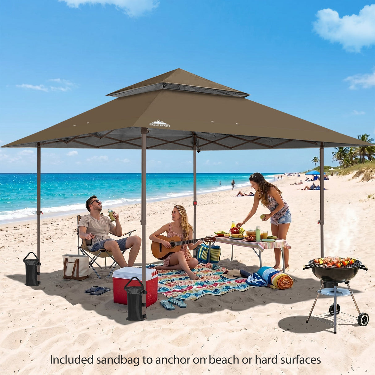 13x13 Straight Leg Pop Up Canopy Tent with 169 sqft of Shade - Eagle Peak®