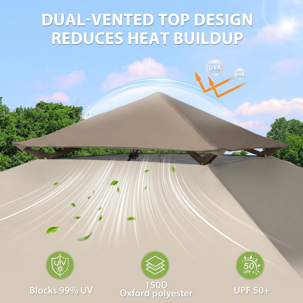 13x13 Straight Leg Pop Up Canopy Tent with 169 sqft of Shade - Eagle Peak®