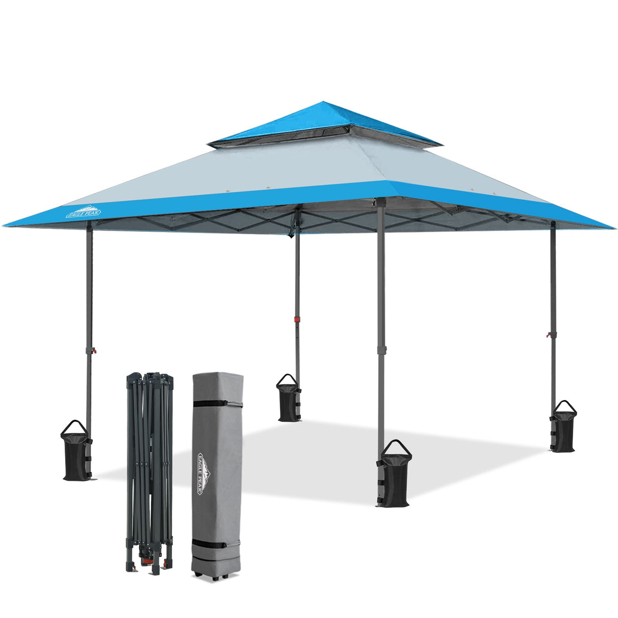 13x13 Straight Leg Pop Up Canopy Tent with 169 sqft of Shade - Eagle Peak®