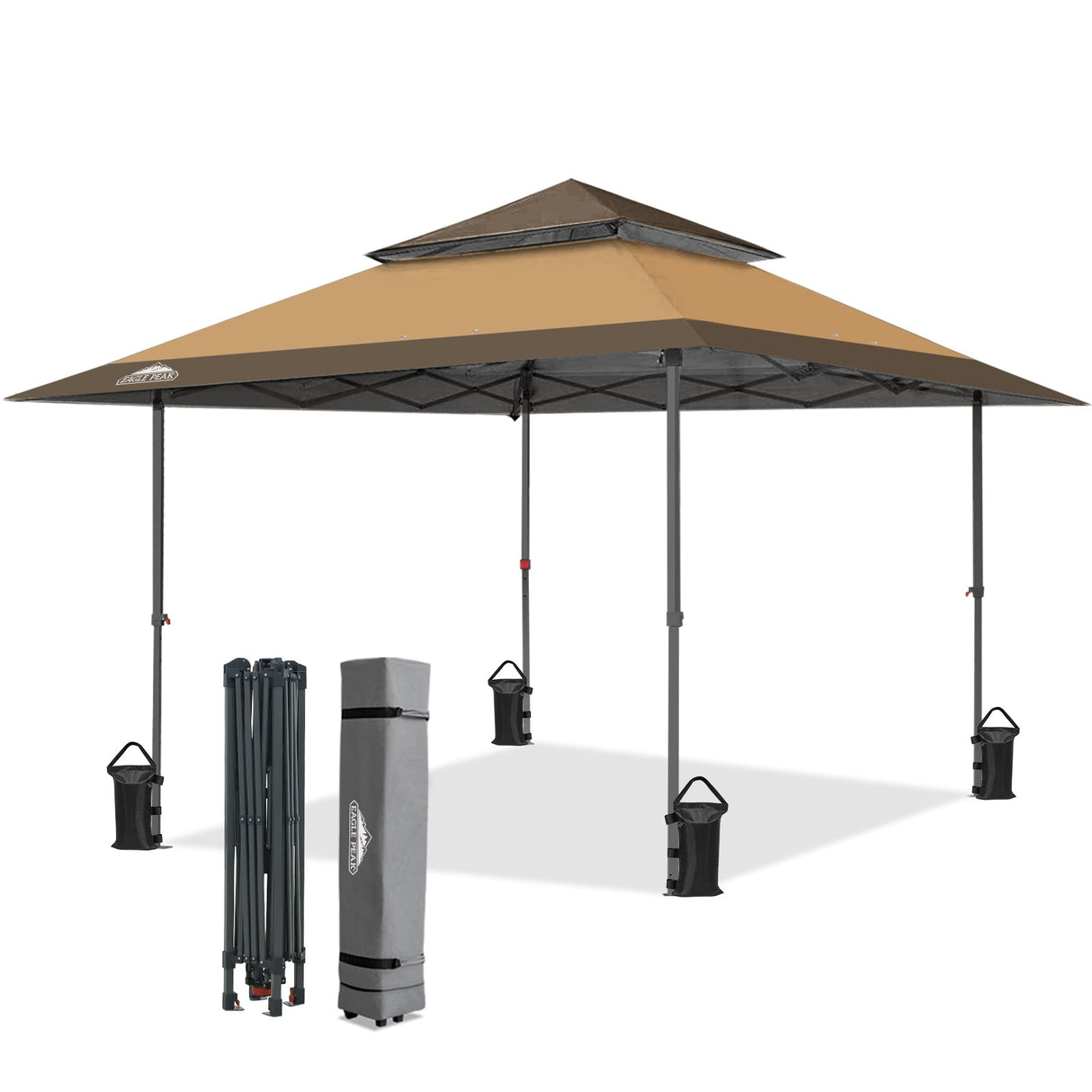 13x13 Straight Leg Pop Up Canopy Tent with 169 sqft of Shade - Eagle Peak®