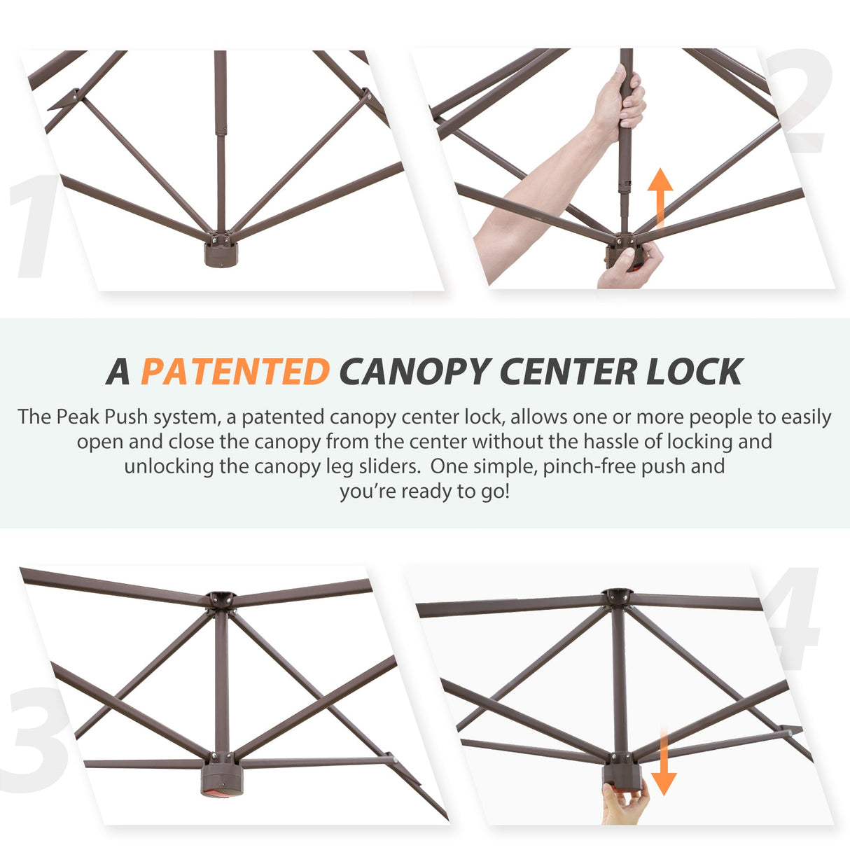 13x13 Straight Leg Pop Up Canopy Tent with 169 sqft of Shade - Eagle Peak Custom Canopy Tent