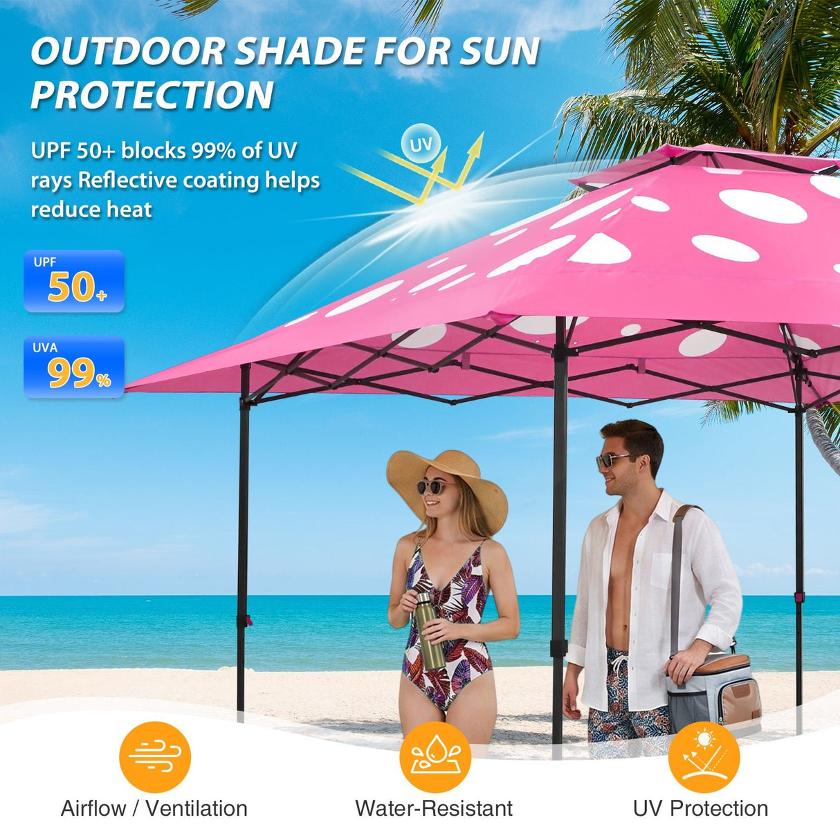 13x13 Straight Leg Pop Up Canopy Tent with 169 sqft of Shade - Eagle Peak