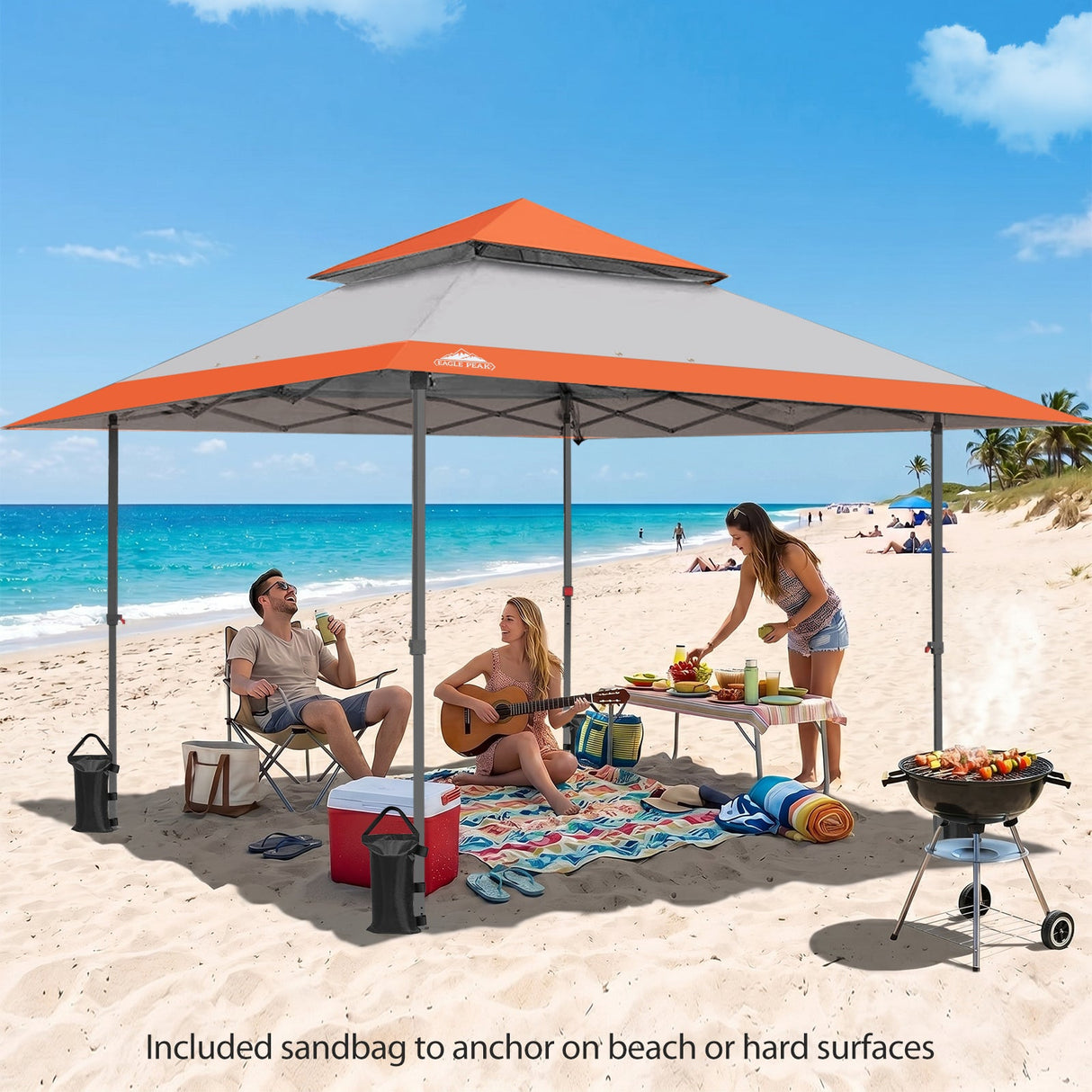 13x13 Straight Leg Pop Up Canopy Tent with 169 sqft of Shade - Eagle Peak®