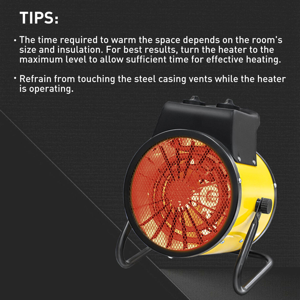 1500W Outdoor Heater, 1/2 Pack, Yellow - Eagle Peak Custom Canopy Tent